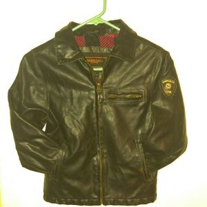 Boys Size 6 Faux Leather Flight Jacket
